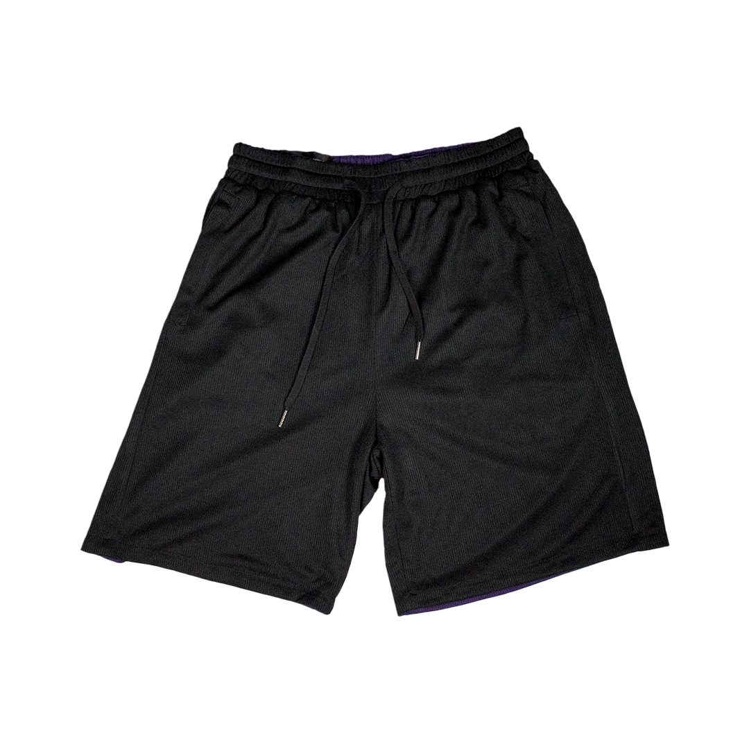REVERSIBLE SHORTS BLACK/PURPLE